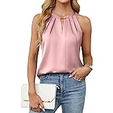 Blooming Jelly Womens Summer Tank Tops Satin Business Dressy Casual Blouses Sleeveless Halter Trendy Work Shirts 2026