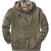 Legendary Whitetails Men’s Camo Hoodie Midweight V-Neck Design Pullover Sweatshirt
