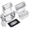 ROTO-Q 360 Stainless Steel Rotisserie Kit - Non-Electric, Wind-Up Spit Roaster with Rotisserie Basket, Flat Cage, Skewer Set, and Cooking Mat for Grills, Ovens, and Smokers - Indoor & Outdoor BBQ Use