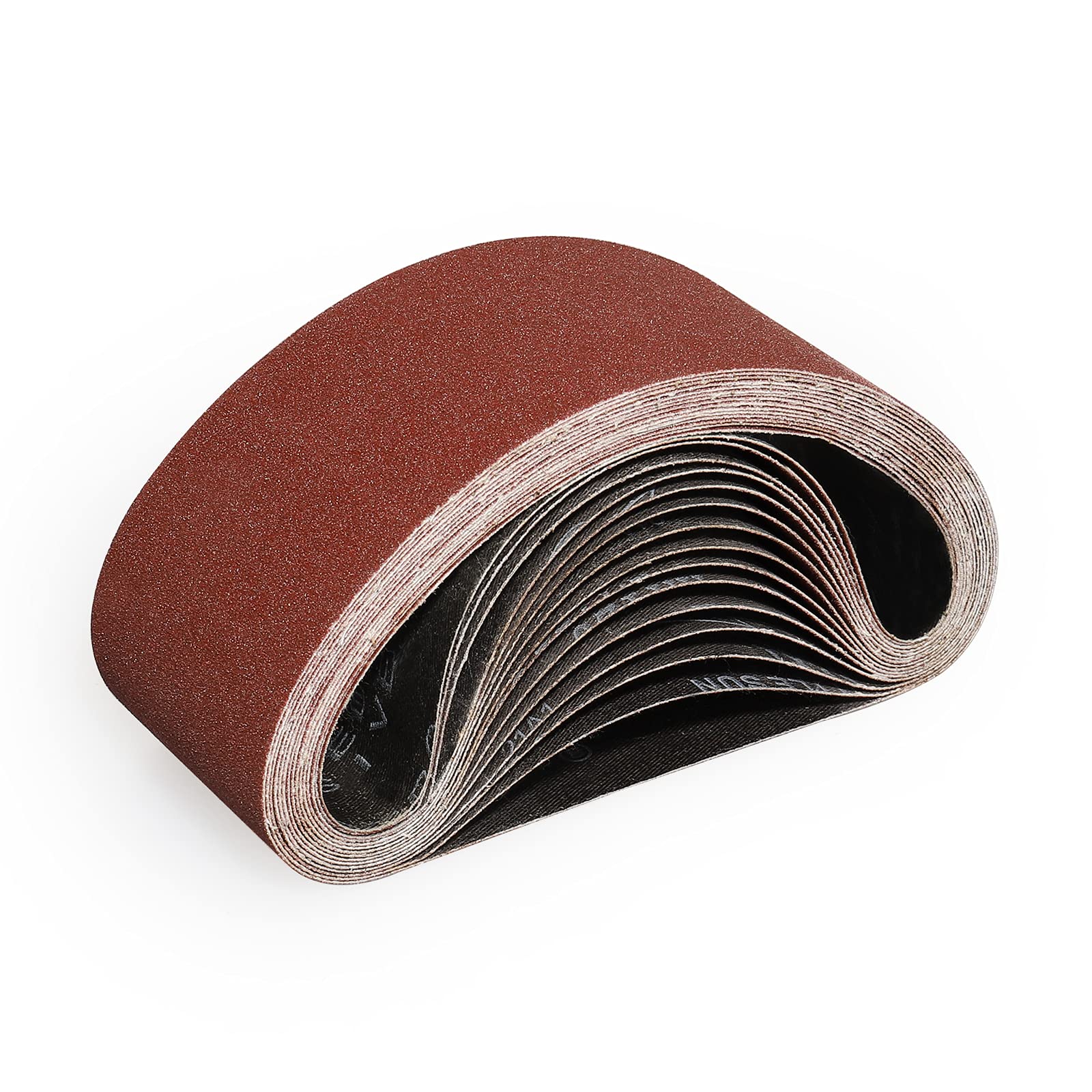 Sruhrak 75X457mm Abrasive Sanding Belt Set - 15 Pack 120 Grits Sandpaper Belts for Portable Belt Sander