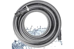 G GREEN EXPERT Green Expert 1 Inch ID Inlet Water Hose with Non-return End Valve 25-Foot Length Heavy Duty PVC Intake Pipe Pump Accessory for Booster Well Pump Water Sucking High Pressure Black