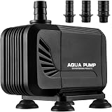 LIFERUN 40W Submersible Pond Pump 3000 L/H 2.8m Head 3 Nozzles 19/22/25mm