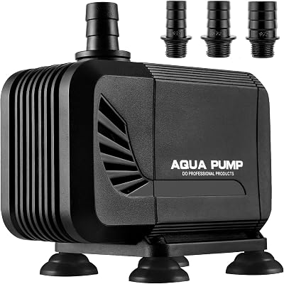 LIFERUN 40W Submersible Pond Pump 3000 L/H 2.8m Head 3 Nozzles 19/22/25mm