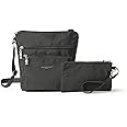 Baggallini Pocket Crossbody Bags for Women 8x8 Small Lightweight Durable Nylon Water-Resistant Travel Purse W/RFID Wristlet