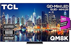 TCL 65 Inch Class QM8K Series | Mini LED QLED 4K HDR | 65QM8K, 2025 Model | 120HZ-144HZ Anti Reflective Wide Angle Screen Smart Google TV Dolby Atmos | Voice Remote Alexa Gaming Streaming Television