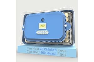 VIOPUMPO Egg Incubator for Hatching 70-160 Chicken/Quail/Turkey Eggs, 360° View Poultry Incubators with Automatic Egg Turning/Humidity Control&Alarm/Auto Water Adding/Adjustable Tray, for Beginner/Farm/Home