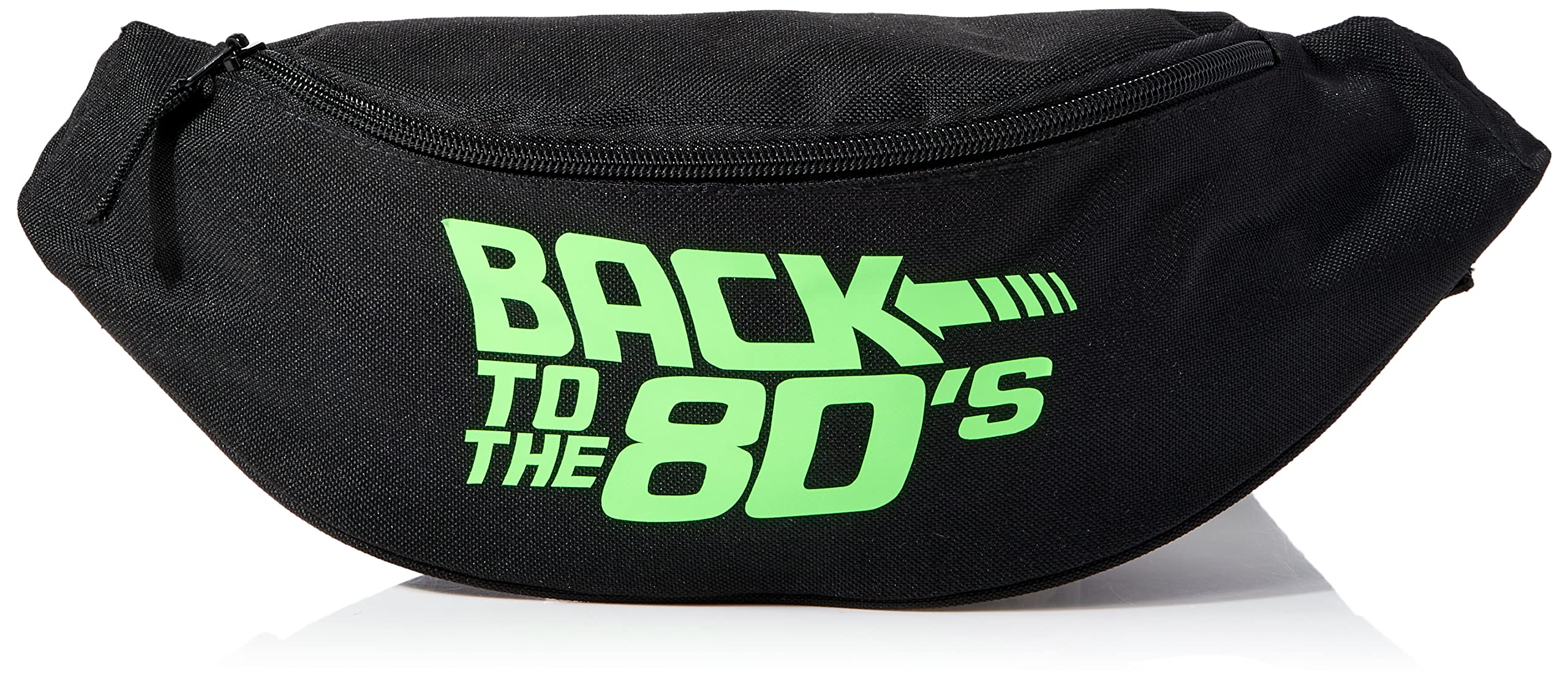 Back to The 80's Bum Bag (Black - Green Print)