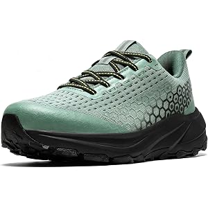 ARTOPEAK Men's Wide Trail Running Shoes Comfortable Cushioned Hiking Walking Shoes with Arch Support Stability Non Slip Worko