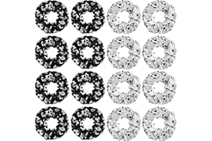 AXEN 16PCS Soccer Hair Scrunchies, Sport Elastics Hair Ties Silk Scrunchies for Cheerleading Sports Fans
