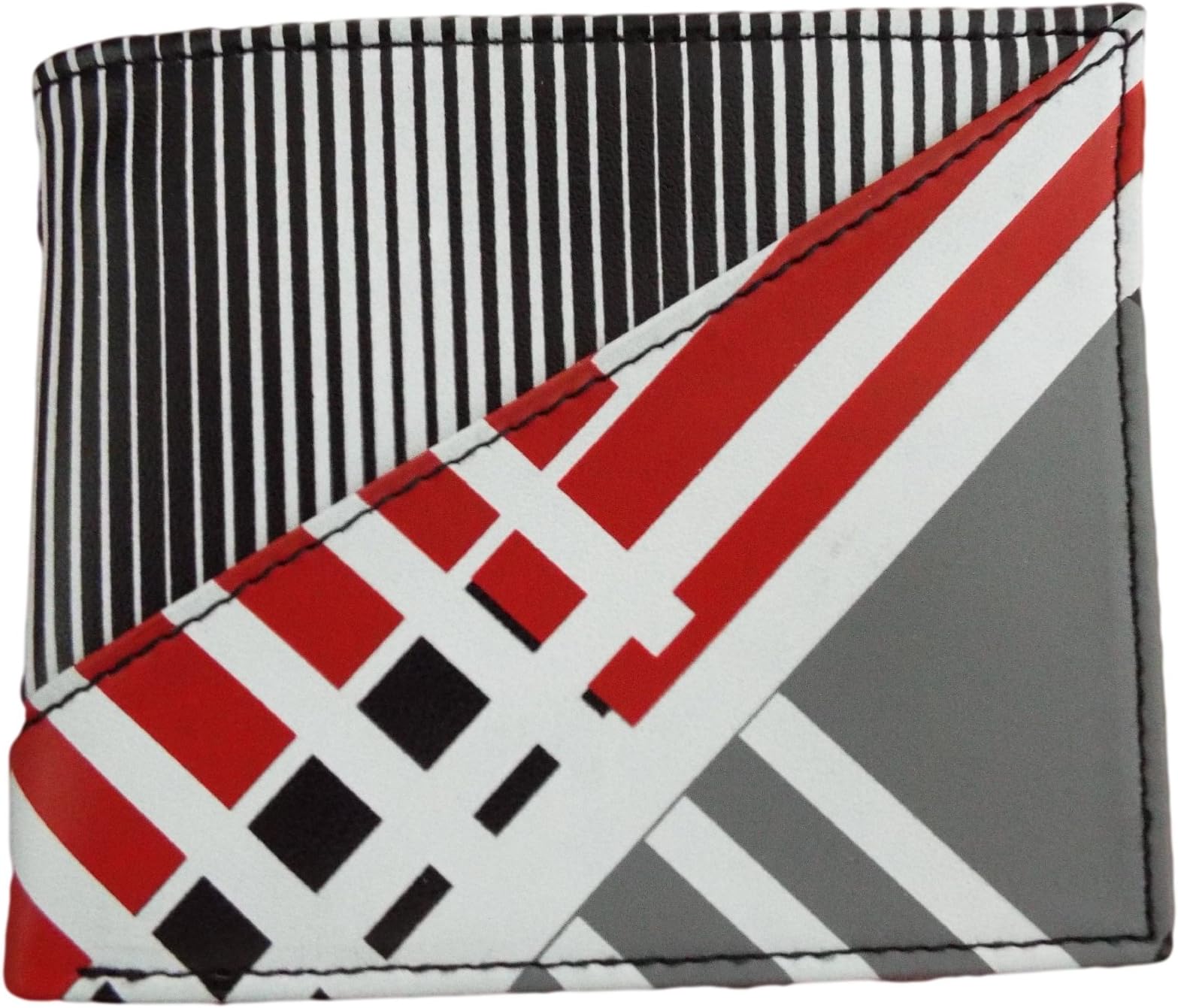 Stylish Young Men's Graphic Stripe Bifold Wallet