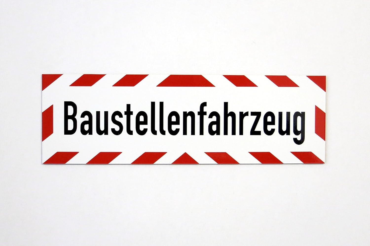 Magnetschild 50 X 10cm BAUSTELLENFAHRZEUG Schild Haftschild PKW-Schild