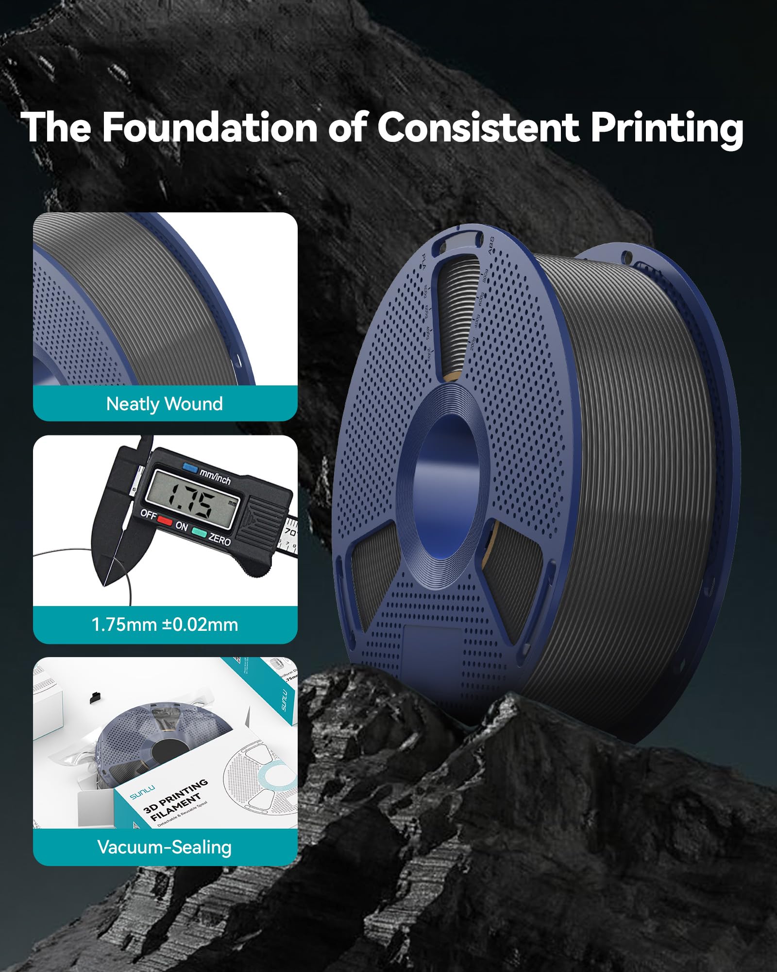 SUNLU 4KG PETG Filament Bundle, Verbesserte Zähigkeit Hohe Schlagfestigkeit 3D Druckerfilament, für die Meisten FDM 3D Drucker, 1kg pro Spule, 4 Rollen, Rosa+Lavendelviolett+Kleinblau+Grün 8