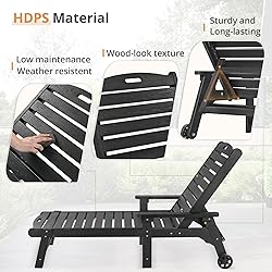 LUE BONA HDPS Chaise Lounge Chairs Set with