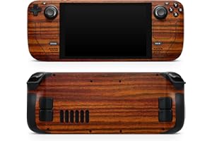 Design Skinz - Compatible with Steam Deck - Skin Decal Protective Scratch-Resistant Removable Vinyl Wrap Cover - Bright Red Ebony Woodgrain