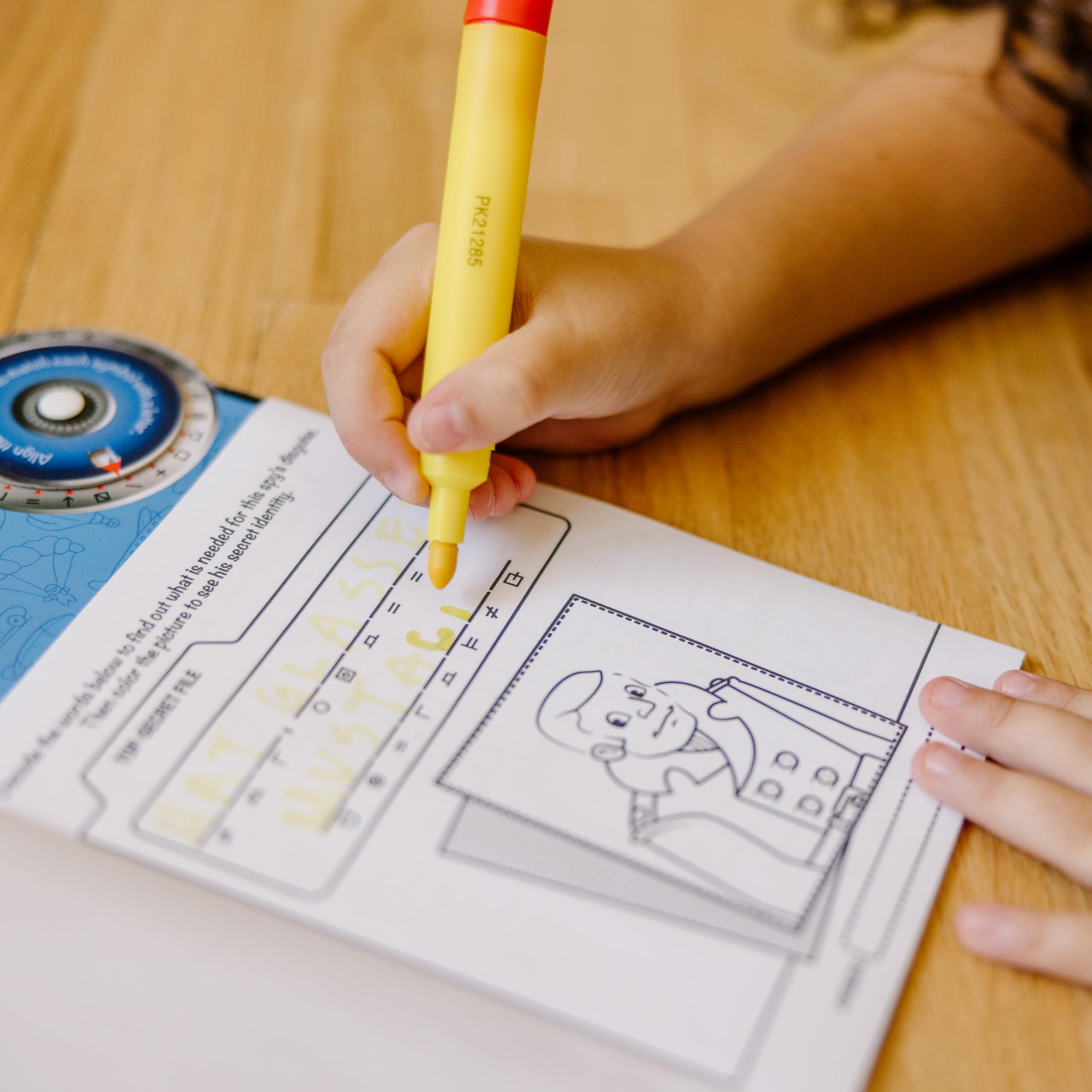 Melissa & Doug On The Go Spy Mystery Secret Decoder Book with Decoder Wheel and Magic-Reveal Pen