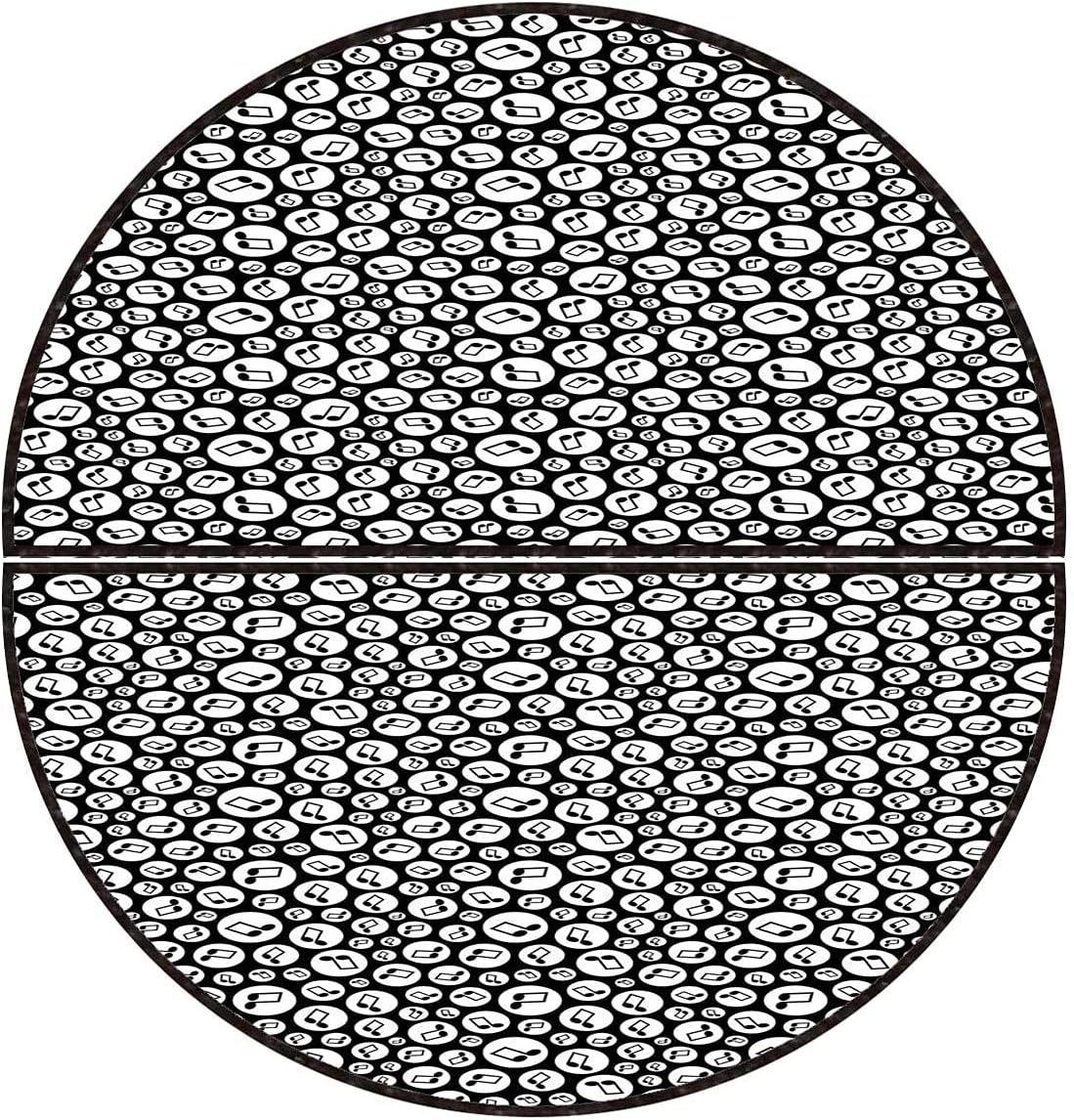 Home Office Floor Mat Fun Notes Circular Hoops Super Absorbent Doormat Magic Step Door Mat Microfibre Washable Outdoor Indoor 2 Pcs W29.5 x H17.7