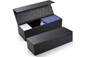 SUNEZLGO Trading Card Storage Box, Card Storage Box with Magnetic Lid, Toploader Storage Box, Playing Card Case, Faux Leather Paper High-end Material, Fit for Card and Toploader (2)