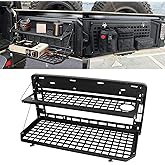 EOIS Tailgate Table Rear Foldable Cargo Shelf Aluminum Alloy Storage Shelf MOLLE Panel for for Jeep Wrangler JK JKU JL JLU