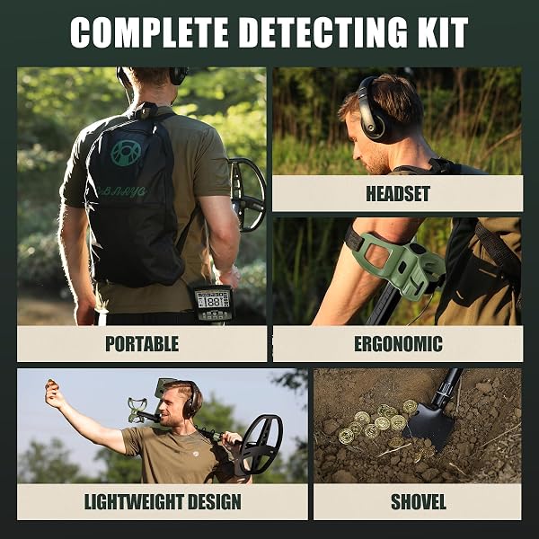 GBNRYG PROFESSIONAL METAL DETECTOR FOR ADULTS,12″ IP68 WATERPROOF SEARCH COIL WITH LCD BACKLIGHT,5 MODES GOLD DETECTOR,ADVANCED DSP CHIP&HIGH ACCURACY SYSTEM FOR BEACH/GOLD HUNTING