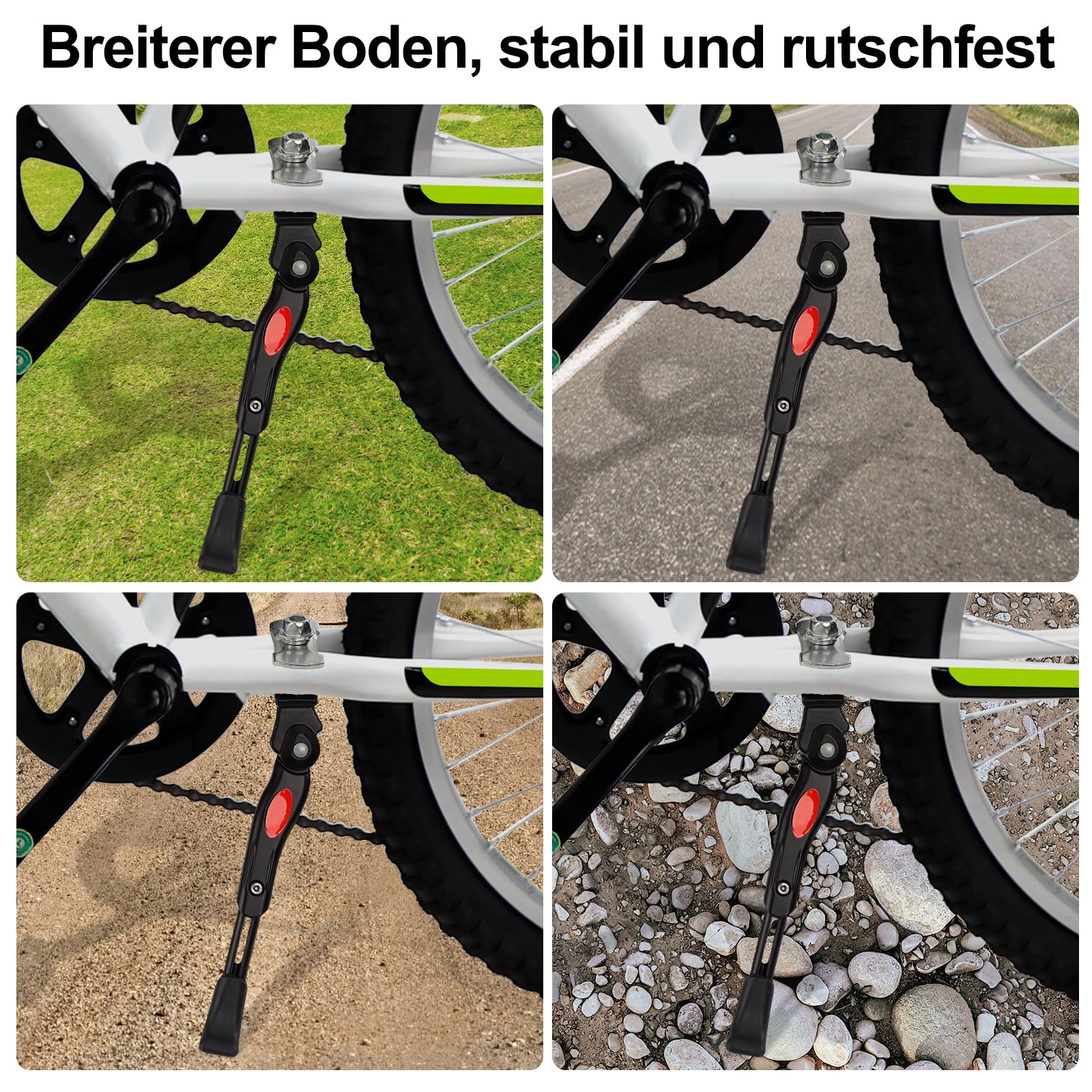 DEWEL Fahrradständer für 16-20 Zoll, Höhenverstellbar 4cm, Aluminiumlegierung Mittelhalterung, Rutschfest丨Stabil, fahrradständer kinderfahrrad für Mountainbike Rennrad Sportfahrrad 8
