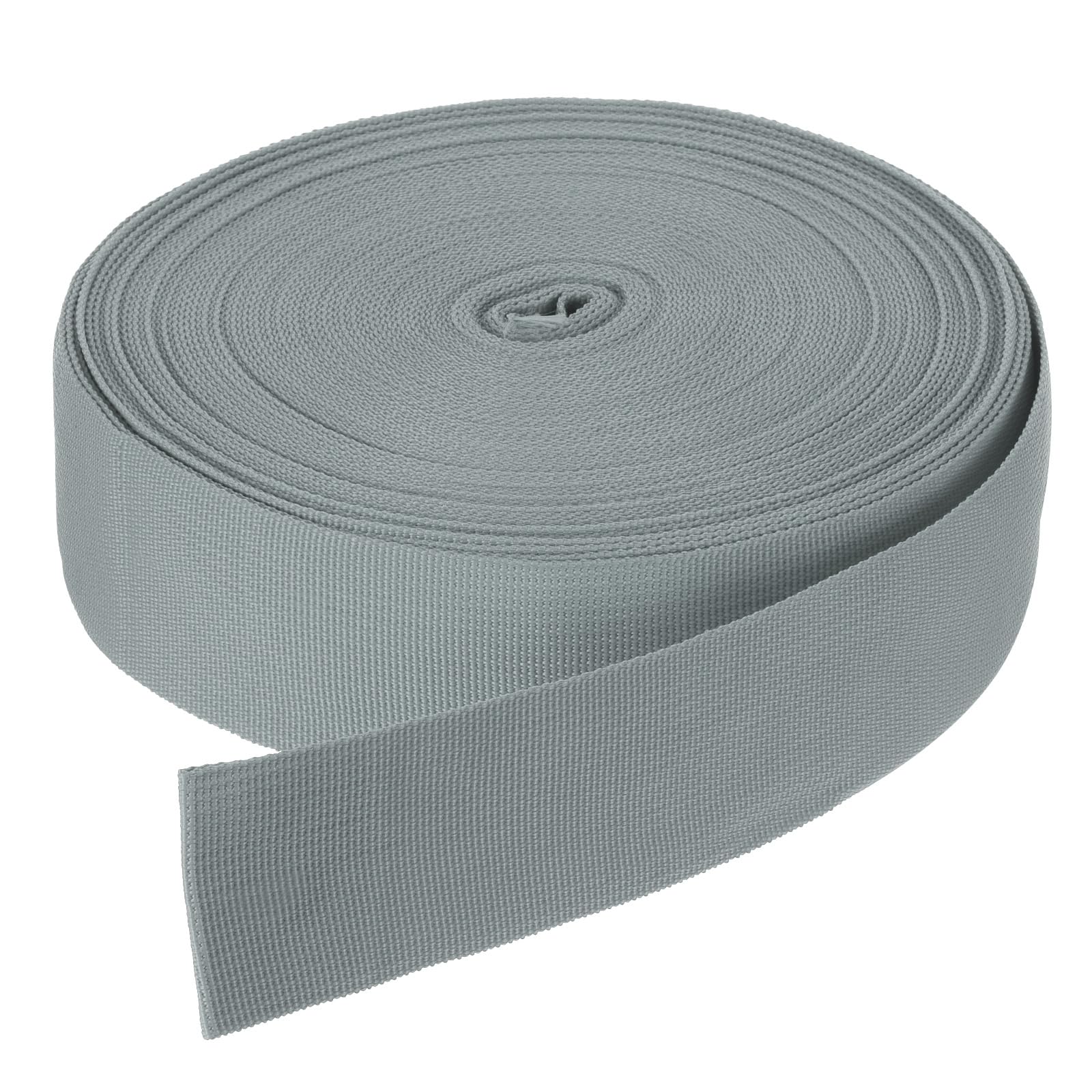DMiotech 25 Yard x 2 Inch Width Nylon Webbing Strap Poly Flat Webbing Strapping for DIY Craft Backpack Strapping, Sewing, Outdoor Gear Repair, Silver Grey