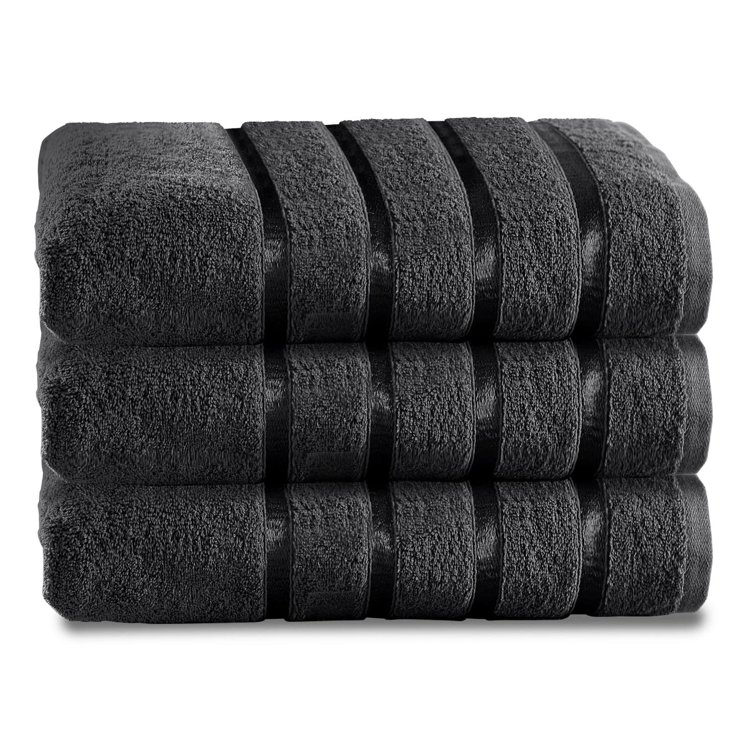 GC GAVENO CAVAILIA Luxury Bath Sheet Towel, 1 Piece Egyptian Cotton Large Towels Grey, Extra Soft Quick Dry Washable Towel, 80 X 140 Cm