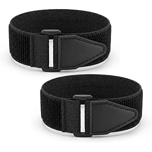 Ptwola 2 Pcs No Buckle Belts Self-adhesive waist belt Stretch Adjustable Belt Invisible Elastic without Buckle Side Belts for