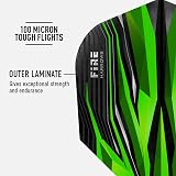 Harrows Fire Dart Flights 5 Sets 15 Flights 100 Micron Green UK Made view 3