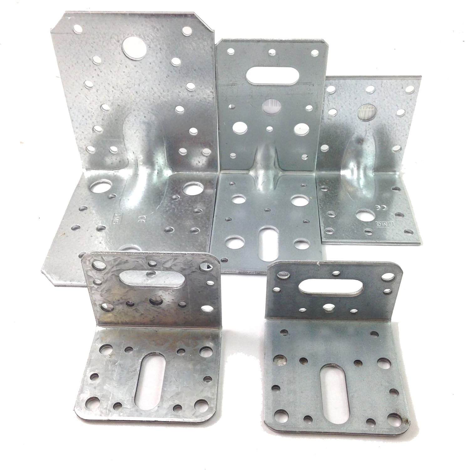6, 70mm x 70mm STANDARD & REINFORCED GALVANISED ANGLE BRACKET HEAVY