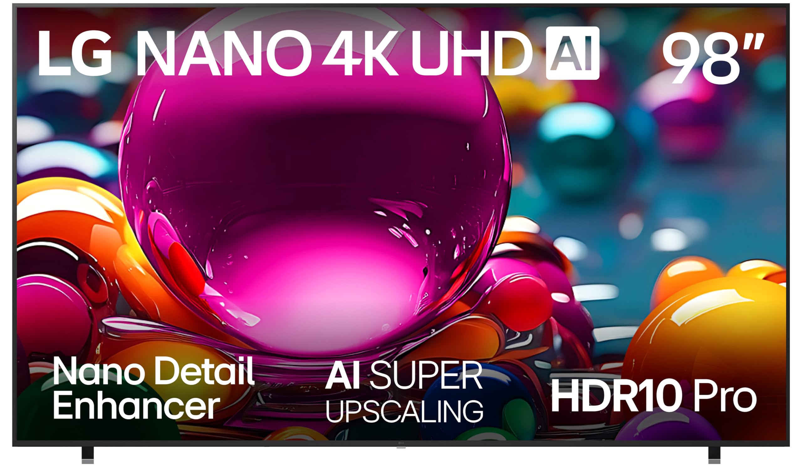LG 98-Inch Class Nano AI 4K NU85 Series Smart TV w/AI Sound Pro, HDR10, AI 4K Super Upscaling, Filmmaker Mode, Wow Orchestra, Compatible with Alexa (98NU850BPUB, 2026)