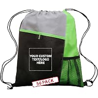thumbnail image 2 of Custom Drawstring Backpacks Bulk - Personalized With Your Logo, 17x13.5 Inch, Promotional Tote Bags For Events, Travel, Gym 2 of 14