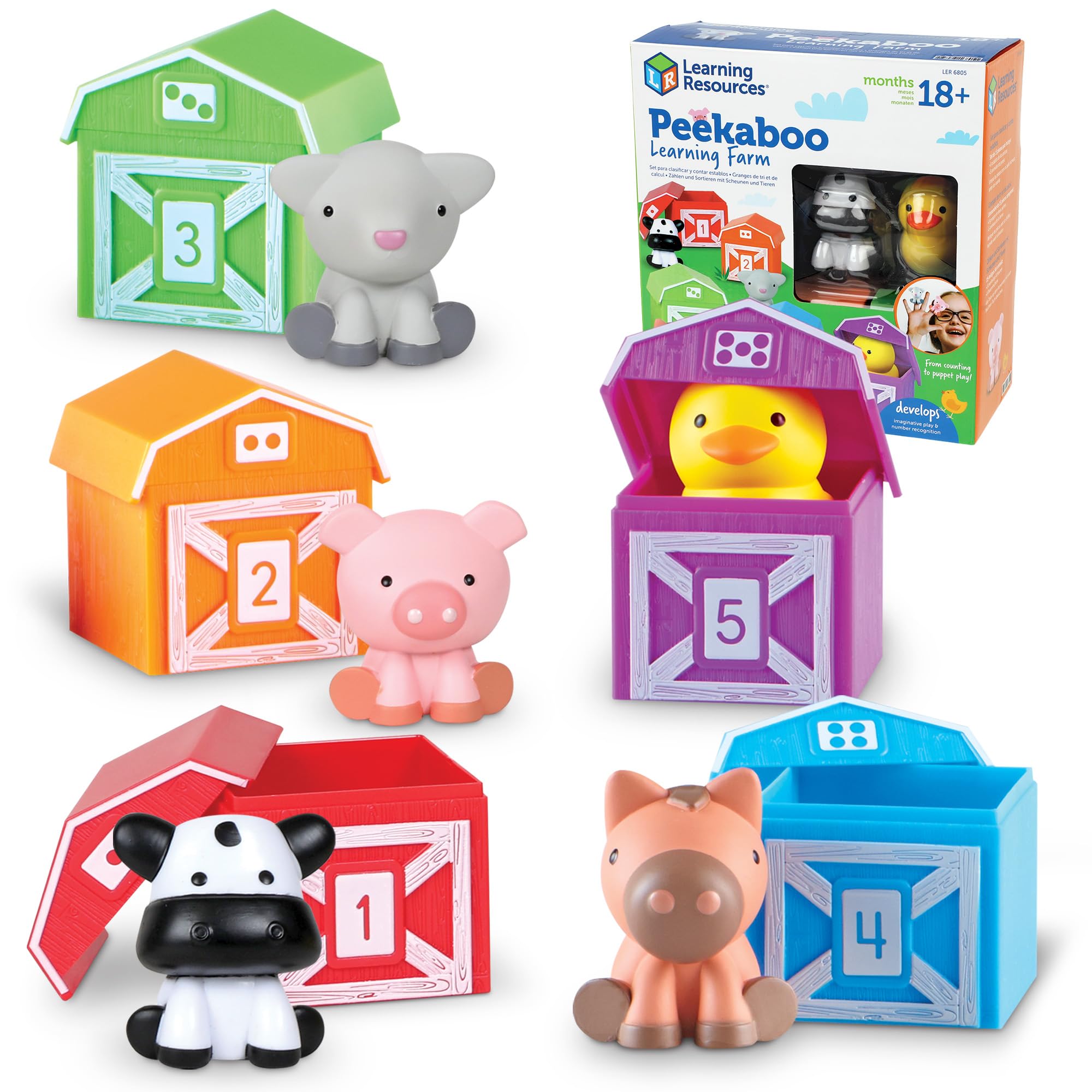 Learning Resources LER6805 Peekaboo Learning Farm