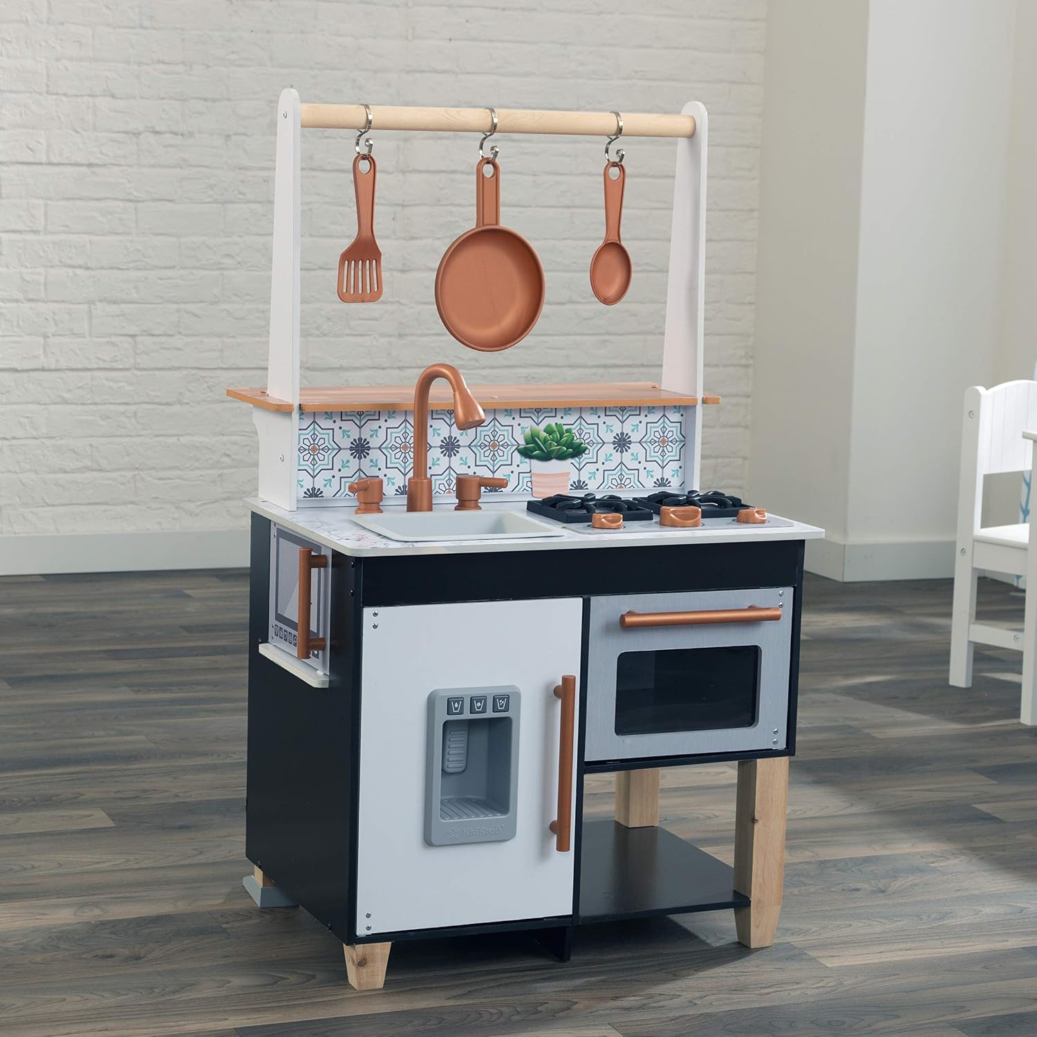 KidKraft Artisan Island Play Kitchen for Kids Wooden Toy Kitchen with Kitchen Accessories included - Image 3
