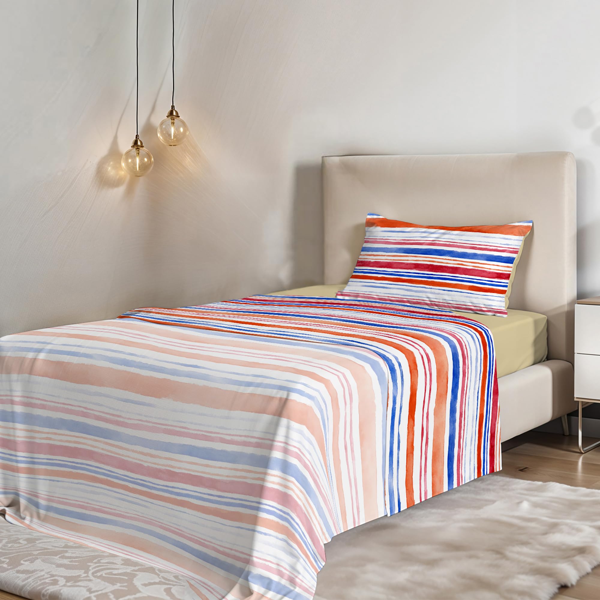 Fantasy bed sheet set in printed microfiber