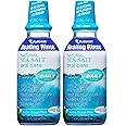 2 Pack H2Ocean Healing Rinse Mouthwash- Great Tasting Sea Salt & Xylitol Mouth Wash for Fresh Breath & Dry Mouth - Alcohol & Fluoride Free - Arctic Ocean Mint 16oz
