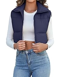 Kissonic Women's Padded Down Vest Puffer Stand