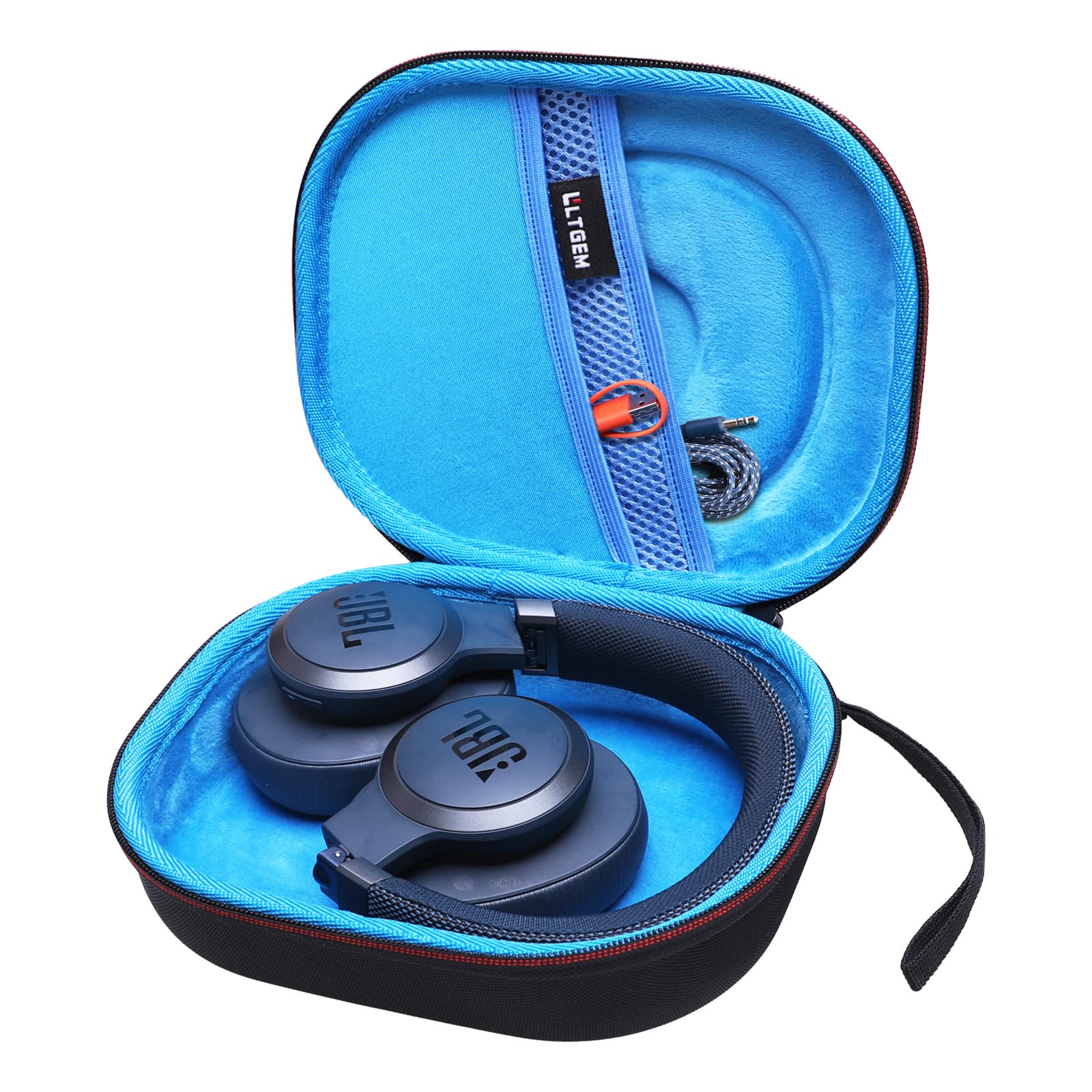 L LTGEM Hard Case for JBL LIVE 770NC, 670NC, 660NC or JBL Tune 510BT, 520BT, 730BT, 570BT, 720BT, 710BT, 760NC, 770NC, 670NC, 660NC, Folding Headphone - Portable Travel Bag (Case Only) - Light Blue