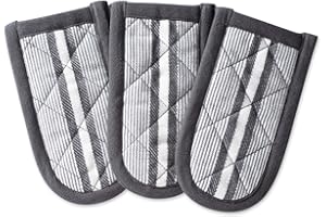 DII Double Strip Chef Kitchen Cooking & Baking Collection, Pan Handle Set, 6x3, Mineral Gray, 3 Piece