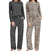 Meanzoo 2-Pack:Pajamas for Women Set - Soft Loungewear Comfy Sleepwear Sets with Pockets (Available in Plus Size)