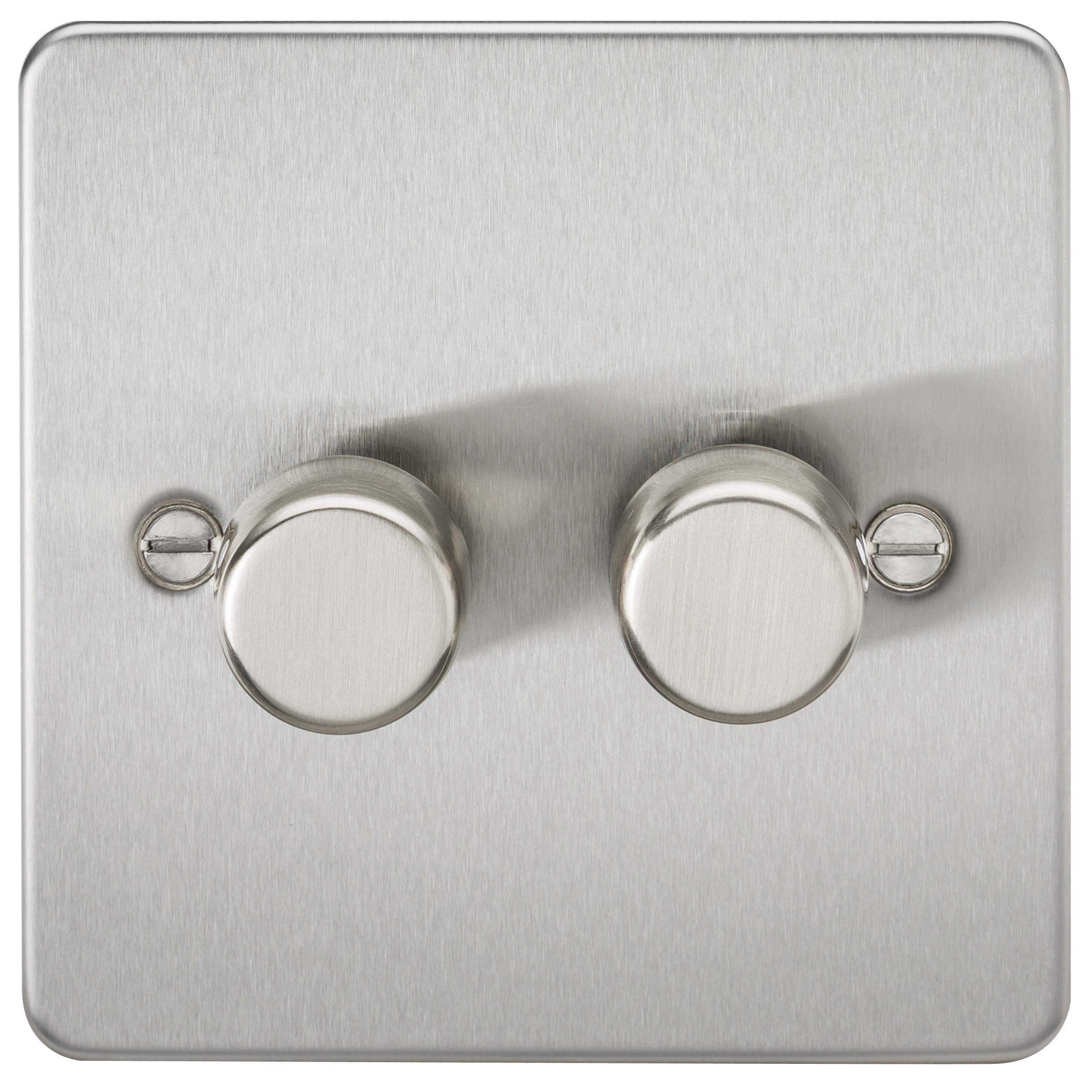 2G 2-way 10-200W (5-150W LED) Intelligent dimmer - Brushed Chrome