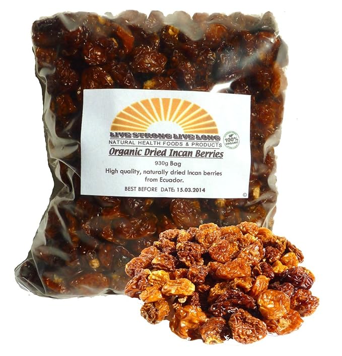 100 Organic Dried Inca Incan Berries (Raw) 930g Bag (2.05lb) Amazon