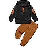 Oranchids Toddler Baby Boy Clothes Long Sleeve Hoodie Sweatshirt Tops and Pants Sweatsuit Set Fall Winter Outfits 1-5T