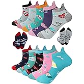 Newcotte 10 Pairs Novelty Socks Gift for Women Men Funny Cotton Ankle Socks Xmas Stuffers for Nurse Ma Appreciation Gift