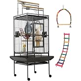 Sinopet 68.5" Extra Large Bird Cages for Parrots,Large Parrot Cages for Large Birds with playtop,Flight Bird Cages for Parakeets with Wheels,Metal cage for Birds,African Grey,Lovebird,Cockatoo,Conure