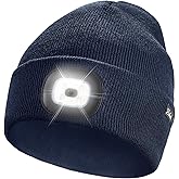 Etsfmoa Unisex Beanie with The Light Gifts for Men Dad Father USB Rechargeable Caps