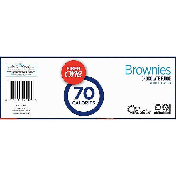 FIBER ONE BROWNIES, CHOCOLATE FUDGE BROWNIE, 90 CALORIE BAR, 12 CT, 10.6 OZ