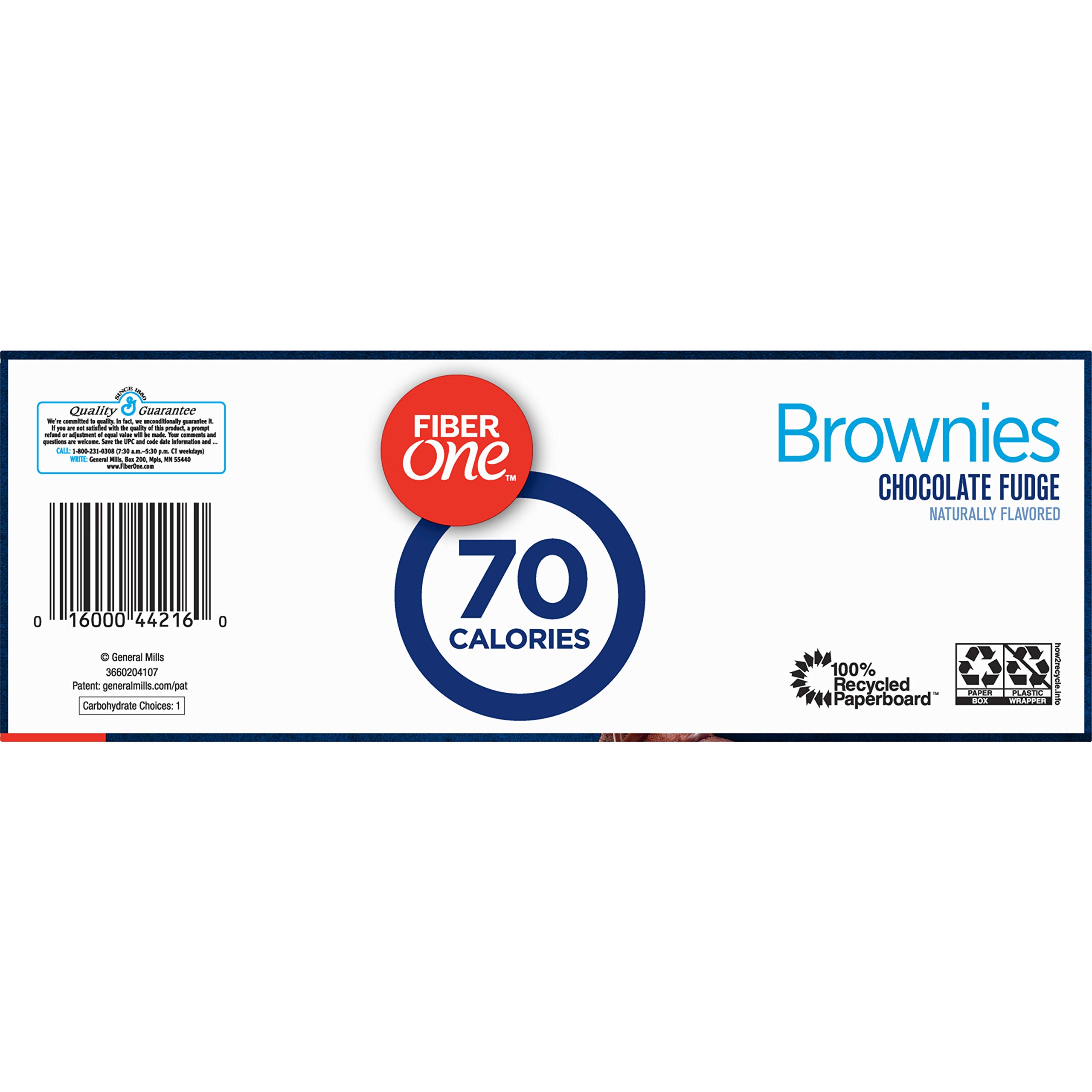 Fiber One Brownies, Chocolate Fudge Brownie, 70 Calorie Bar, 12 ct, 10.