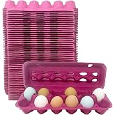 Pink Paper Pulp Egg Cartons - 50 Pack