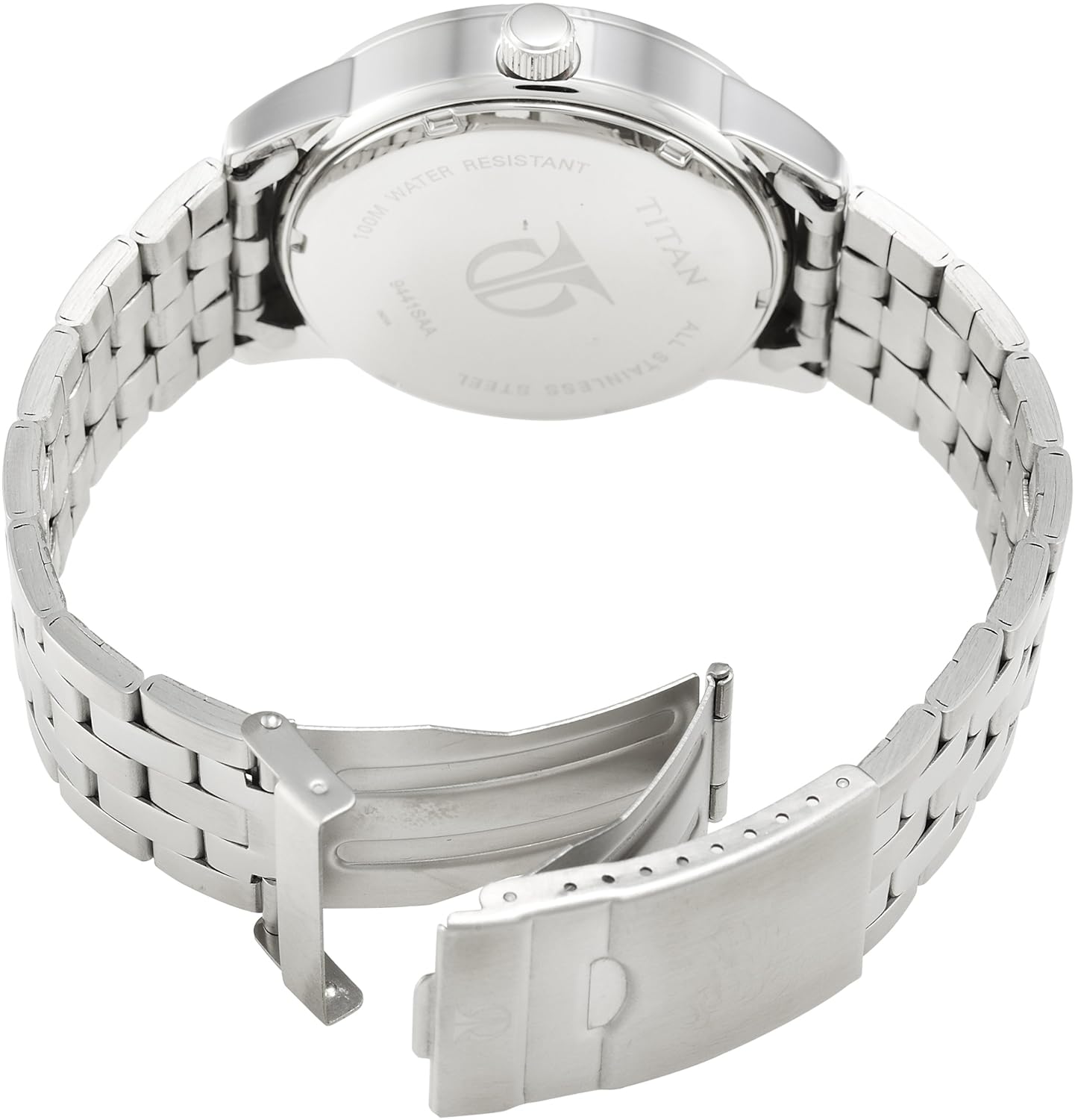 titan tycoon analog white dial men's watch -nk9441sm02