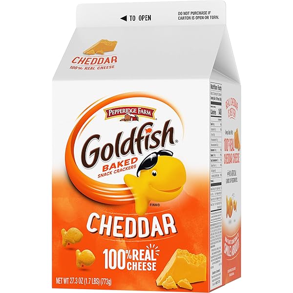 GOLDFISH CHEDDAR CHEESE CRACKERS, 27.3 OZ CARTON